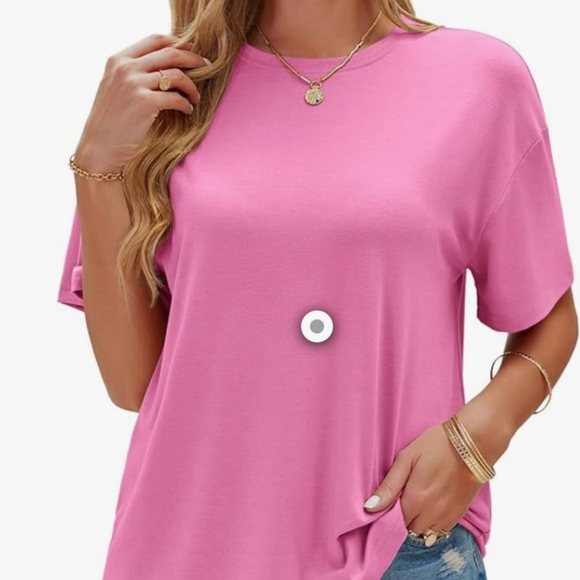 Nwt Artfree sz medium pink oversized tee. - Picture 5 of 7